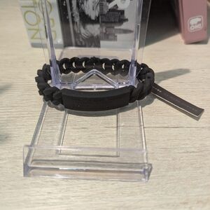 Marc Jacobs Black Silicone Braided Bracelet NWT
